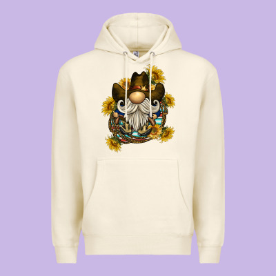Cowboy Gnome Sunflower Rope Premium Hoodie Designed By Barkaloodesign