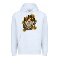 White cowboy gnome sunflower rope Premium Hoodie - BarkalooDesign