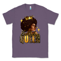 Lavender Birthday queen afro girl Classic Tee - RanaPortraitStore