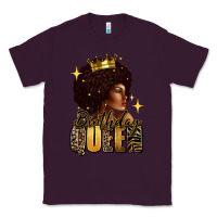 Plum Birthday queen afro girl Classic Tee - RanaPortraitStore