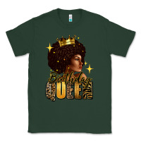 Sports Green Birthday queen afro girl Classic Tee - RanaPortraitStore