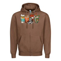 Chestnut alaskan husky dog coffee cups Zipper Hoodie - texasbilliewilder
