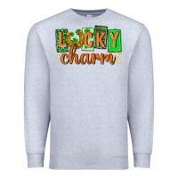 Heather Grey Lucky charm st. patricks day Premium Sweatshirt - Neo Western