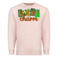 Pale Pink Lucky charm st. patricks day Premium Sweatshirt - Neo Western