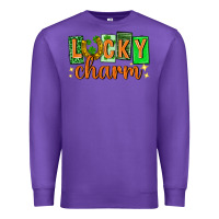 Purple Lucky charm st. patricks day Premium Sweatshirt - Neo Western