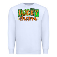 White Lucky charm st. patricks day Premium Sweatshirt - Neo Western