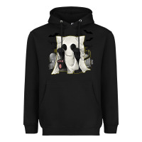 Black Ghost Cat Heavyweight Hoodie - texasbilliewilder