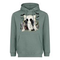 Sage Ghost Cat Heavyweight Hoodie - texasbilliewilder