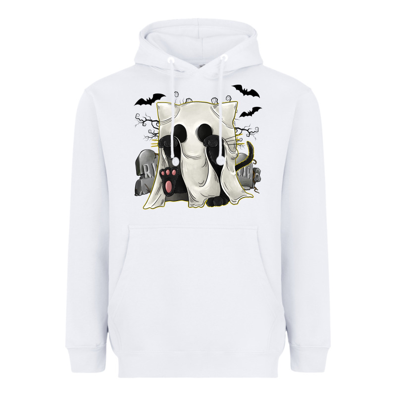 Ghost Cat Heavyweight Hoodie by texasbilliewilder | Teevron