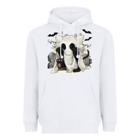 White Ghost Cat Heavyweight Hoodie - texasbilliewilder