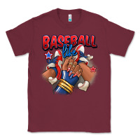Burgundy Baseball life afro girl sneakers Classic Tee - RanaPortraitStore