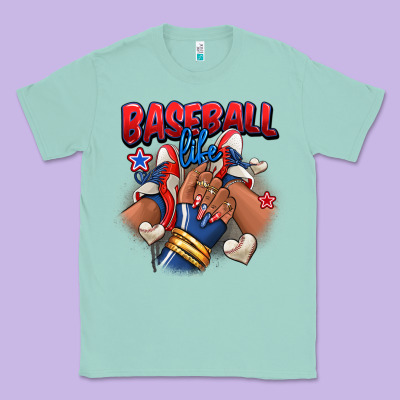 Baseball Life Afro Girl Sneakers Classic Tee Designed By Ranaportraitstore