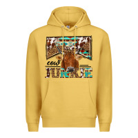 Antique Gold cow junkie Premium Hoodie - NancyCooperArtShop