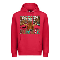Cardinal cow junkie Premium Hoodie - NancyCooperArtShop
