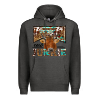 Charcoal Heather cow junkie Premium Hoodie - NancyCooperArtShop