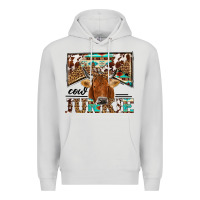Dove Grey cow junkie Premium Hoodie - NancyCooperArtShop