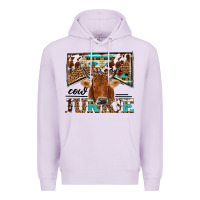 Lilac cow junkie Premium Hoodie - NancyCooperArtShop