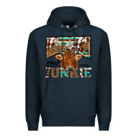 Navy cow junkie Premium Hoodie - NancyCooperArtShop