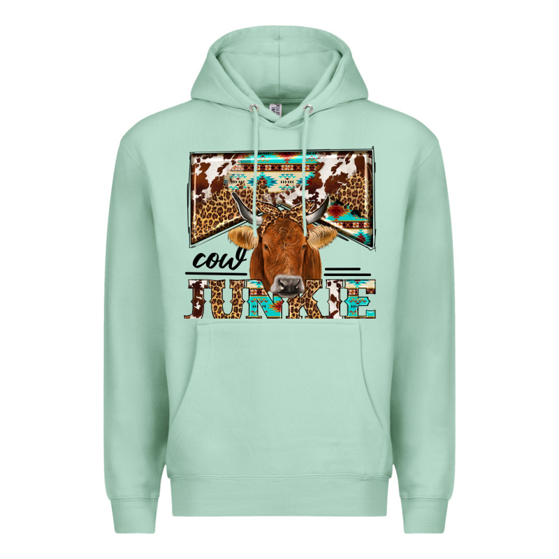 Cow Junkie Premium Hoodie by NancyCooperArtShop | Teevron