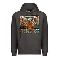 Smoke cow junkie Premium Hoodie - NancyCooperArtShop