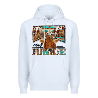 White cow junkie Premium Hoodie - NancyCooperArtShop