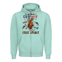 Seafoam american cowboy wild west free spirit Zipper Hoodie - texasbilliewilder