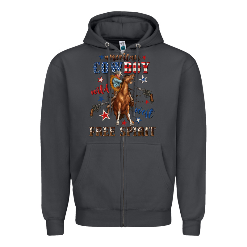 American Cowboy Wild West Free Spirit Zipper Hoodie by texasbilliewilder | Teevron