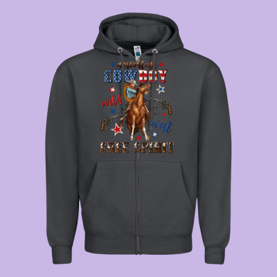 Zipper Hoodie american cowboy wild west free spirit