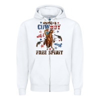 White american cowboy wild west free spirit Zipper Hoodie - texasbilliewilder