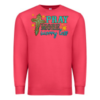 Cardinal pray more worry less Premium Sweatshirt - HRA Design Shop