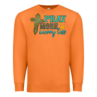 Carrot pray more worry less Premium Sweatshirt - HRA Design Shop