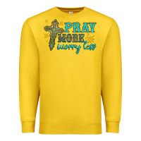 Lemon pray more worry less Premium Sweatshirt - HRA Design Shop