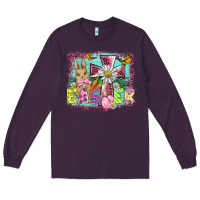 Plum easter cross background Long Sleeve Tee - BarkalooDesign