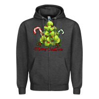 Charcoal Heather Merry Christmas Tennis Zipper Hoodie - RanaPortraitStore