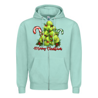 Seafoam Merry Christmas Tennis Zipper Hoodie - RanaPortraitStore