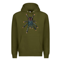 Army Green Pink Toe Tarantula Premium Hoodie - LillyAllenDesigns