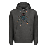 Charcoal Heather Pink Toe Tarantula Premium Hoodie - LillyAllenDesigns