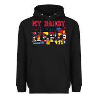 Black my daddy is my hero dispatcher Heavyweight Hoodie - Zillion Design Studio