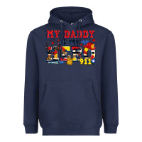 Navy my daddy is my hero dispatcher Heavyweight Hoodie - Zillion Design Studio