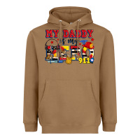 Toasted Coconut my daddy is my hero dispatcher Heavyweight Hoodie - Zillion Design Studio
