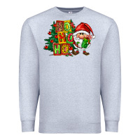 Heather Grey ho ho ho santa gnomes Premium Sweatshirt - FaDigitalArtStudio