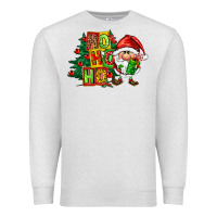 Oatmeal Heather ho ho ho santa gnomes Premium Sweatshirt - FaDigitalArtStudio