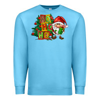 Ocean Blue ho ho ho santa gnomes Premium Sweatshirt - FaDigitalArtStudio
