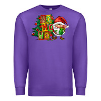 Purple ho ho ho santa gnomes Premium Sweatshirt - FaDigitalArtStudio