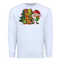 White ho ho ho santa gnomes Premium Sweatshirt - FaDigitalArtStudio