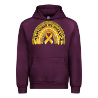 Mauve Wine Childhood cancer awareness rainbow Urban Hoodie - Jasminsmagicworld