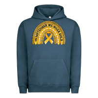 Pigment Midnight Navy Childhood cancer awareness rainbow Urban Hoodie - Jasminsmagicworld