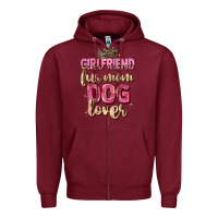 Burgundy girlfriend  fur mom dog lover Zipper Hoodie - Zillion Design Studio