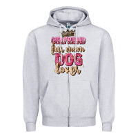 Heather Grey girlfriend  fur mom dog lover Zipper Hoodie - Zillion Design Studio