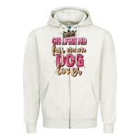 Oatmeal Heather girlfriend  fur mom dog lover Zipper Hoodie - Zillion Design Studio